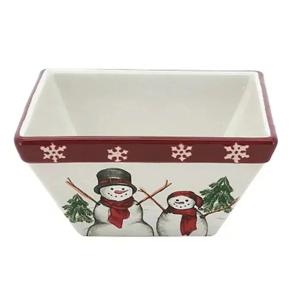 St. Nicholas Square Yuletide Square Ceramic Bowl